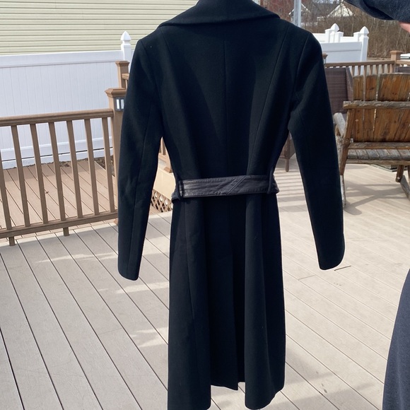 Mackage long black wool nylon & cashmere blend size Small - Picture 7 of 11